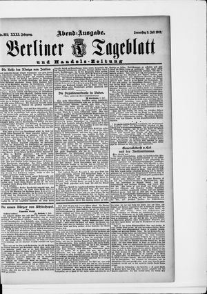 Berliner Tageblatt und Handels-Zeitung vom 03.07.1902