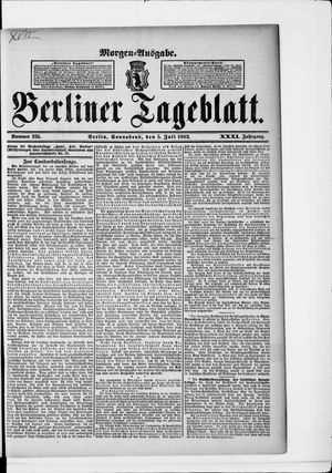 Berliner Tageblatt und Handels-Zeitung on Jul 5, 1902