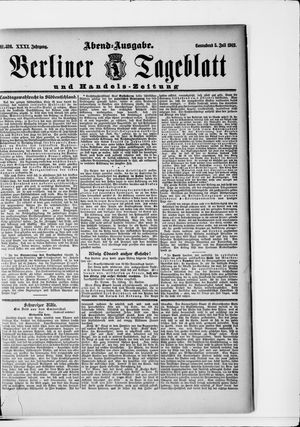 Berliner Tageblatt und Handels-Zeitung vom 05.07.1902
