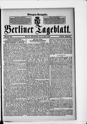 Berliner Tageblatt und Handels-Zeitung vom 09.07.1902