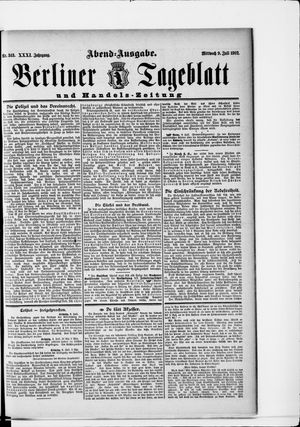 Berliner Tageblatt und Handels-Zeitung vom 09.07.1902