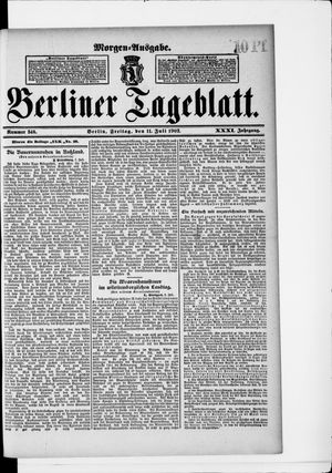 Berliner Tageblatt und Handels-Zeitung vom 11.07.1902