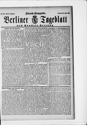 Berliner Tageblatt und Handels-Zeitung vom 12.07.1902