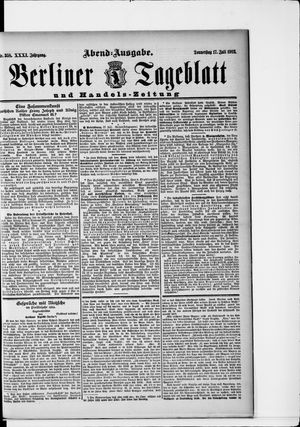Berliner Tageblatt und Handels-Zeitung vom 17.07.1902