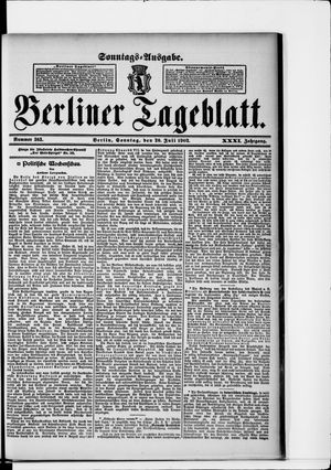 Berliner Tageblatt und Handels-Zeitung vom 20.07.1902