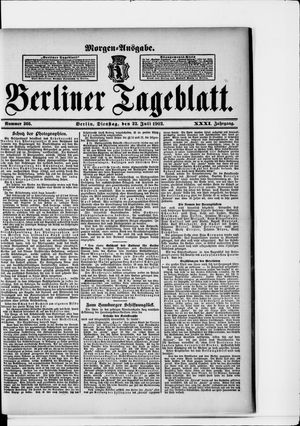 Berliner Tageblatt und Handels-Zeitung vom 22.07.1902