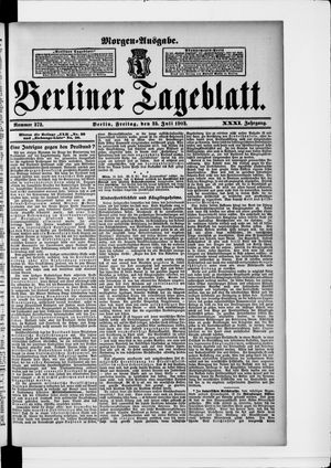 Berliner Tageblatt und Handels-Zeitung vom 25.07.1902