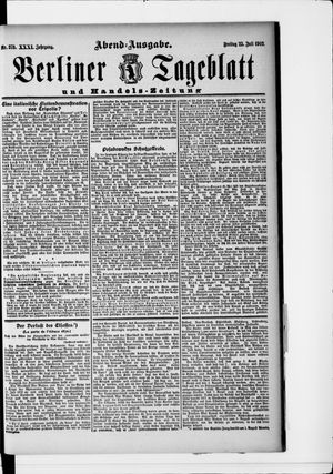Berliner Tageblatt und Handels-Zeitung vom 25.07.1902