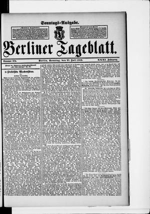 Berliner Tageblatt und Handels-Zeitung vom 27.07.1902