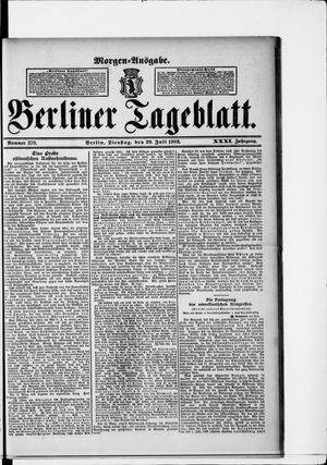 Berliner Tageblatt und Handels-Zeitung vom 29.07.1902