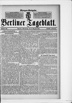 Berliner Tageblatt und Handels-Zeitung vom 06.08.1902