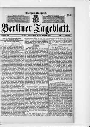 Berliner Tageblatt und Handels-Zeitung vom 07.08.1902