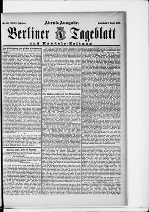 Berliner Tageblatt und Handels-Zeitung vom 09.08.1902