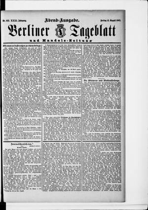 Berliner Tageblatt und Handels-Zeitung vom 15.08.1902
