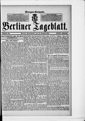 Berliner Tageblatt und Handels-Zeitung vom 16.08.1902