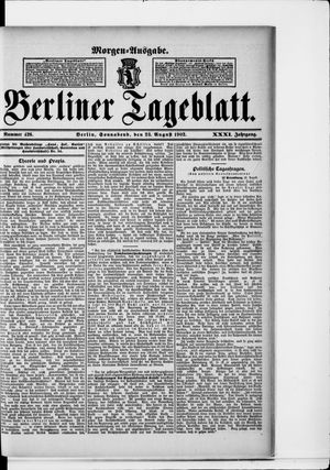 Berliner Tageblatt und Handels-Zeitung vom 23.08.1902