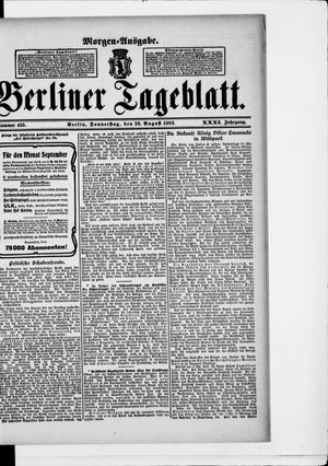 Berliner Tageblatt und Handels-Zeitung vom 28.08.1902
