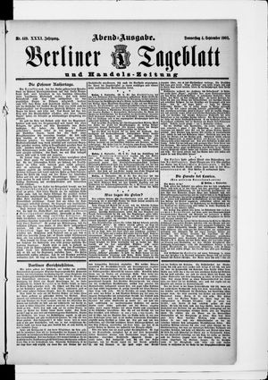 Berliner Tageblatt und Handels-Zeitung vom 04.09.1902