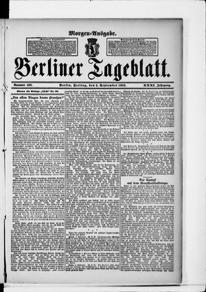 Berliner Tageblatt und Handels-Zeitung vom 05.09.1902