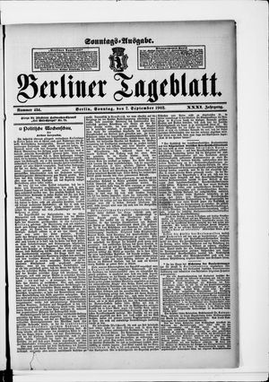 Berliner Tageblatt und Handels-Zeitung on Sep 7, 1902