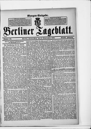 Berliner Tageblatt und Handels-Zeitung vom 11.09.1902