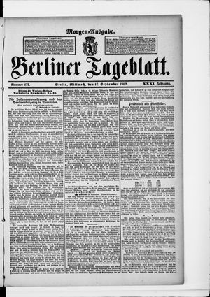 Berliner Tageblatt und Handels-Zeitung vom 17.09.1902