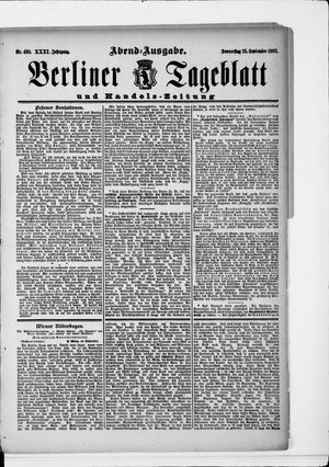 Berliner Tageblatt und Handels-Zeitung vom 25.09.1902