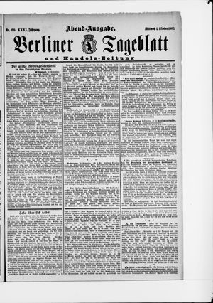 Berliner Tageblatt und Handels-Zeitung vom 01.10.1902