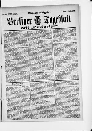 Berliner Tageblatt und Handels-Zeitung vom 06.10.1902