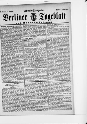 Berliner Tageblatt und Handels-Zeitung vom 08.10.1902