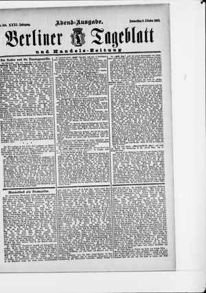 Berliner Tageblatt und Handels-Zeitung vom 09.10.1902