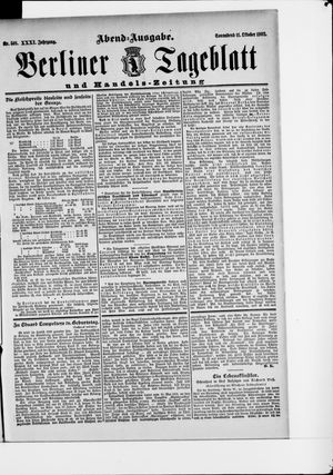 Berliner Tageblatt und Handels-Zeitung vom 11.10.1902