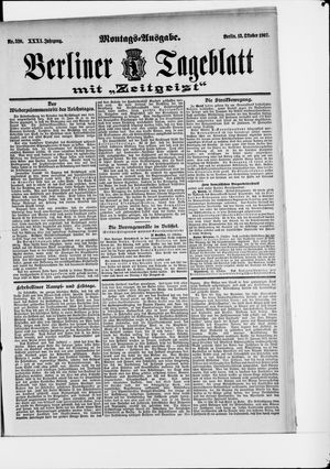 Berliner Tageblatt und Handels-Zeitung vom 13.10.1902