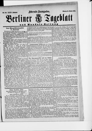 Berliner Tageblatt und Handels-Zeitung vom 13.10.1902