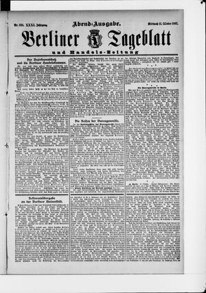 Berliner Tageblatt und Handels-Zeitung vom 15.10.1902