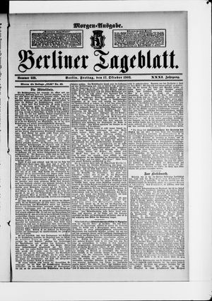 Berliner Tageblatt und Handels-Zeitung vom 16.10.1902