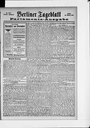 Berliner Tageblatt und Handels-Zeitung on Oct 18, 1902