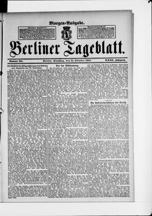 Berliner Tageblatt und Handels-Zeitung vom 21.10.1902