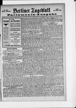 Berliner Tageblatt und Handels-Zeitung vom 22.10.1902