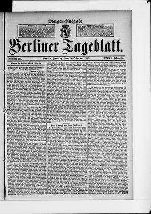 Berliner Tageblatt und Handels-Zeitung vom 24.10.1902
