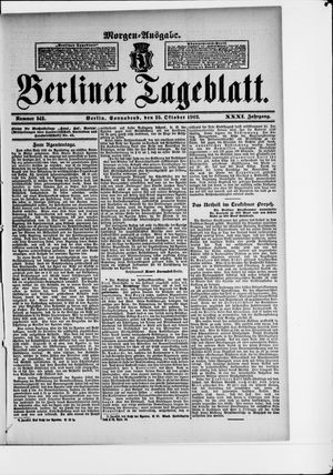 Berliner Tageblatt und Handels-Zeitung vom 24.10.1902