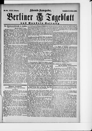 Berliner Tageblatt und Handels-Zeitung vom 25.10.1902