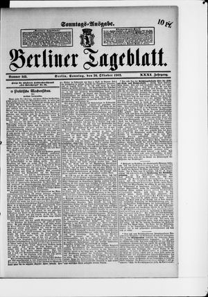 Berliner Tageblatt und Handels-Zeitung vom 26.10.1902