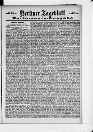 Berliner Tageblatt und Handels-Zeitung vom 29.10.1902