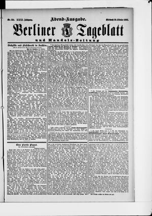 Berliner Tageblatt und Handels-Zeitung vom 29.10.1902