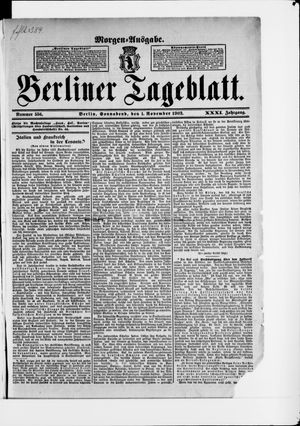 Berliner Tageblatt und Handels-Zeitung on Nov 1, 1902