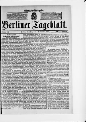 Berliner Tageblatt und Handels-Zeitung vom 04.11.1902