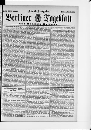 Berliner Tageblatt und Handels-Zeitung vom 05.11.1902