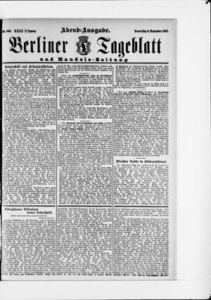 Berliner Tageblatt und Handels-Zeitung vom 06.11.1902