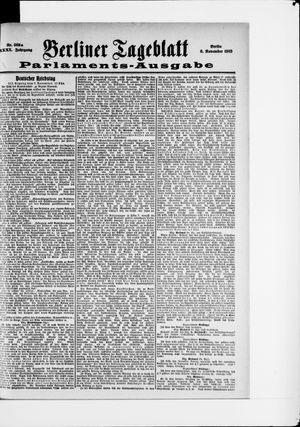 Berliner Tageblatt und Handels-Zeitung vom 08.11.1902
